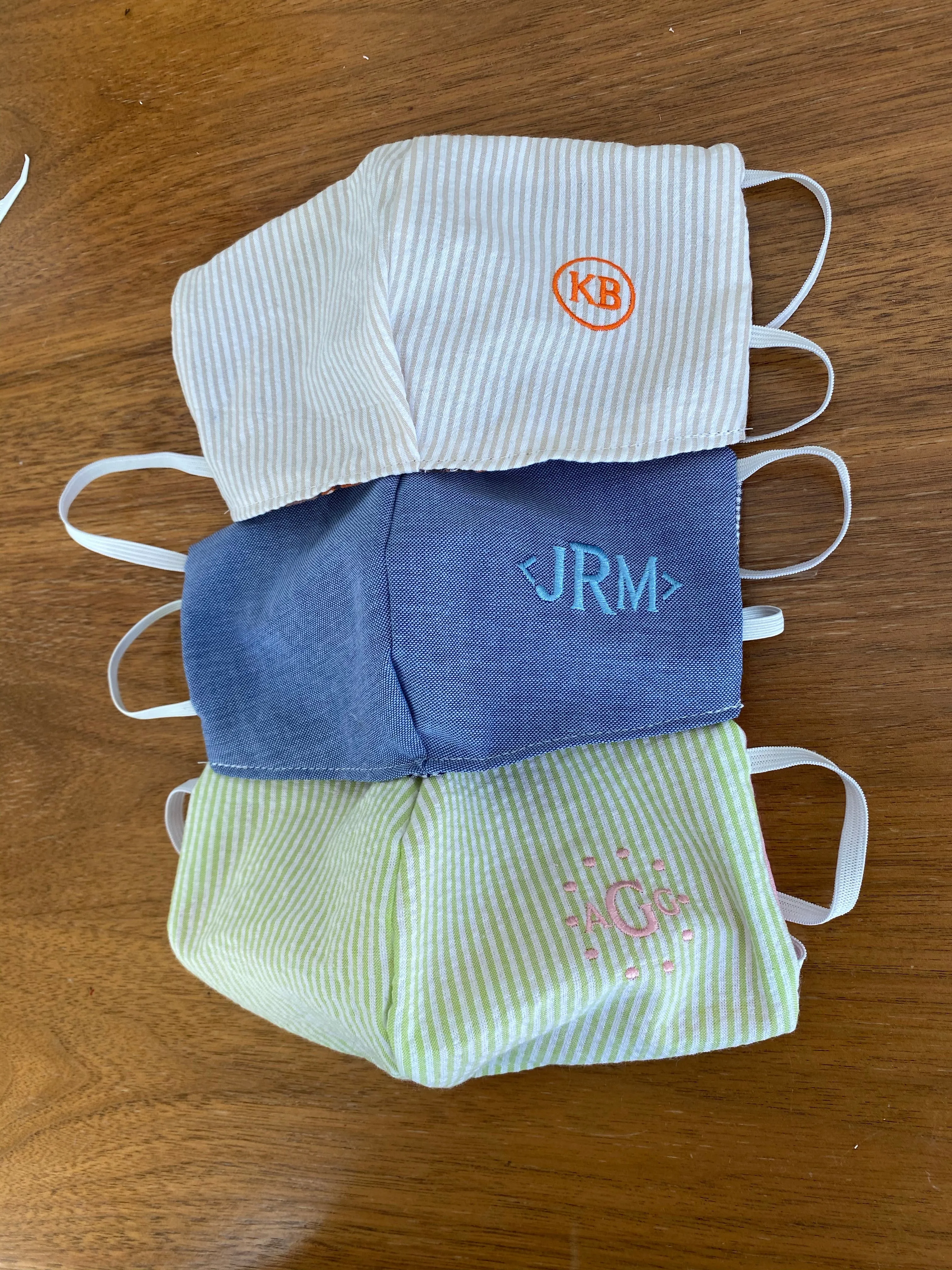 Monogram reversible face masks for men, women & youth