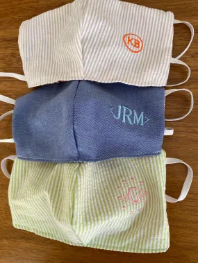 Monogram reversible face masks for men, women & youth