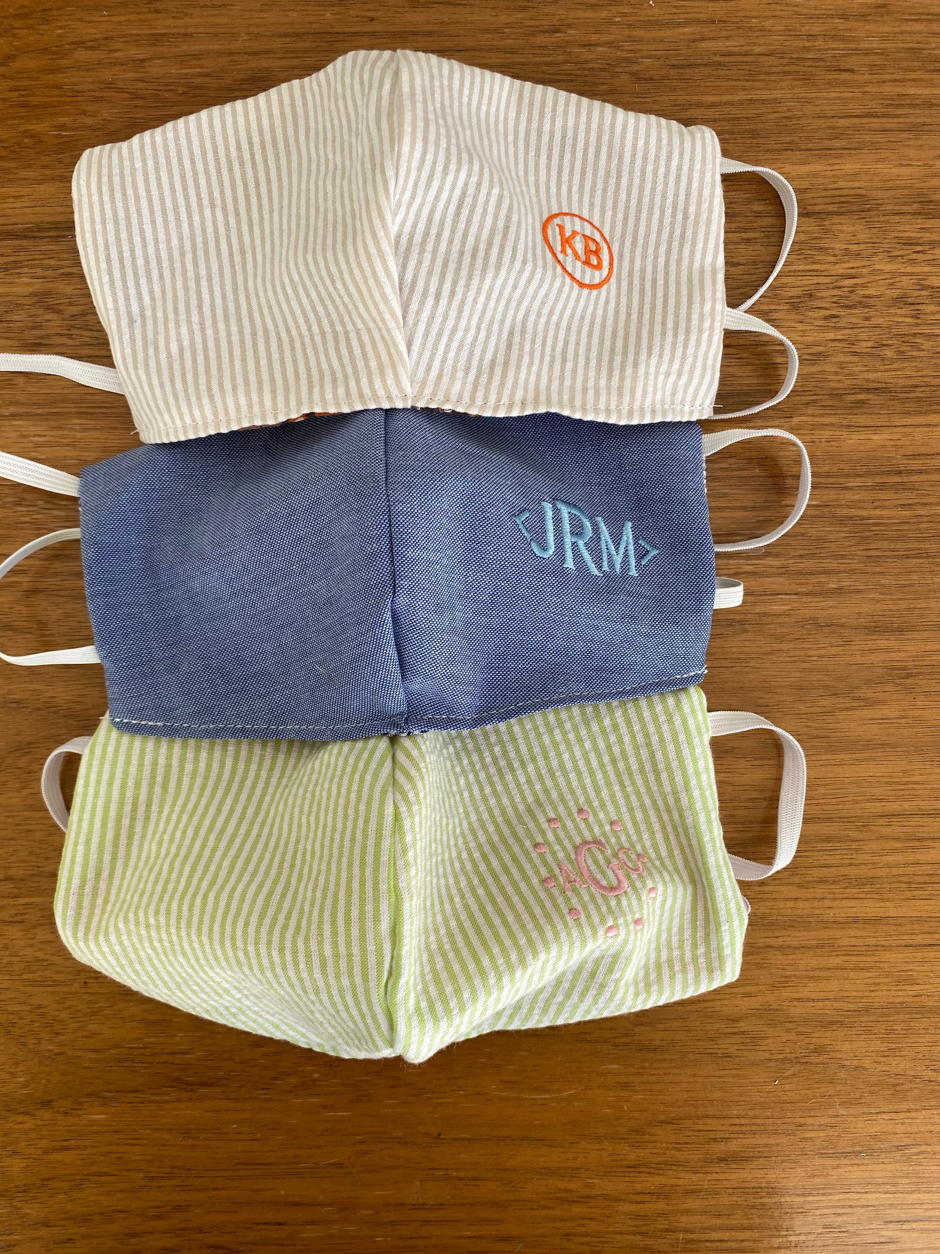 Monogram reversible face masks for men, women & youth