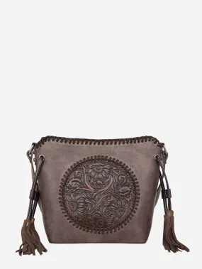 Montana West Fringe Floral Tooled Crossbody Bag