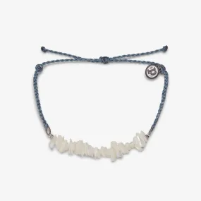 MOP Shell Chip Smoke Blue Bracelet