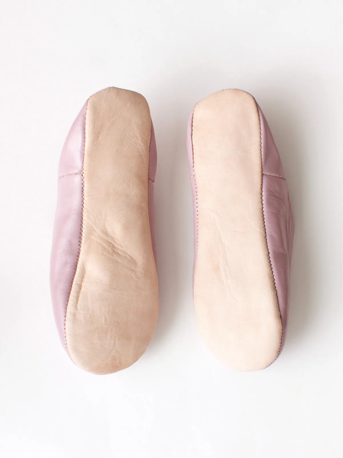 Moroccan Babouche Basic Slippers, Vintage Pink