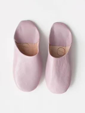 Moroccan Babouche Basic Slippers, Vintage Pink