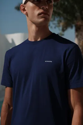 Navy Blue 100% Supima Cotton Relaxed Fit T-shirt