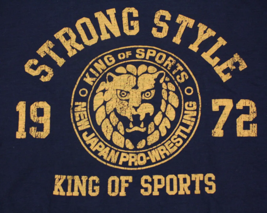 NJPW BLUE/ORANGE T-SHIRT SMALL