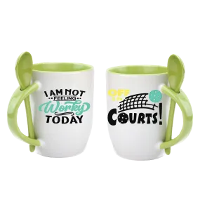 Not Feeling Worky Today Off To The Courts | Pickleball Coffee Cup | Fun Pickleball Gifts