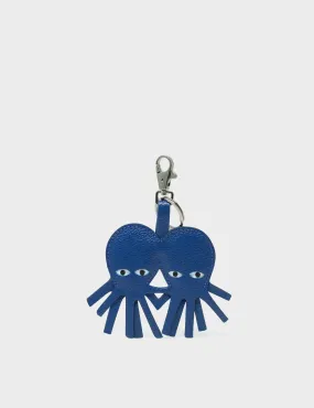 Octotwins Charm - Royal Blue Leather Keychain