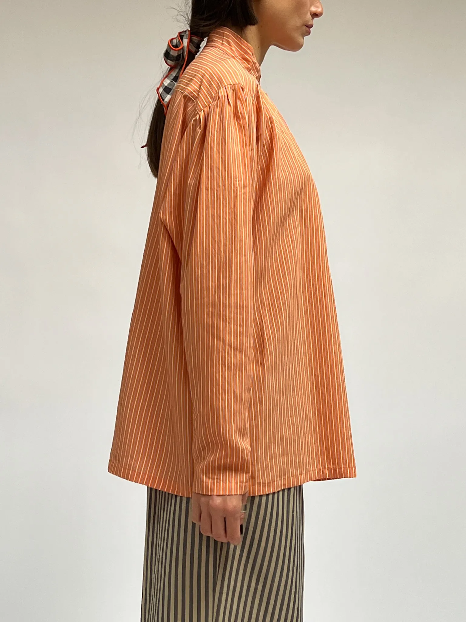 Orange Stripe Alberta Ferretti Blouse (M)