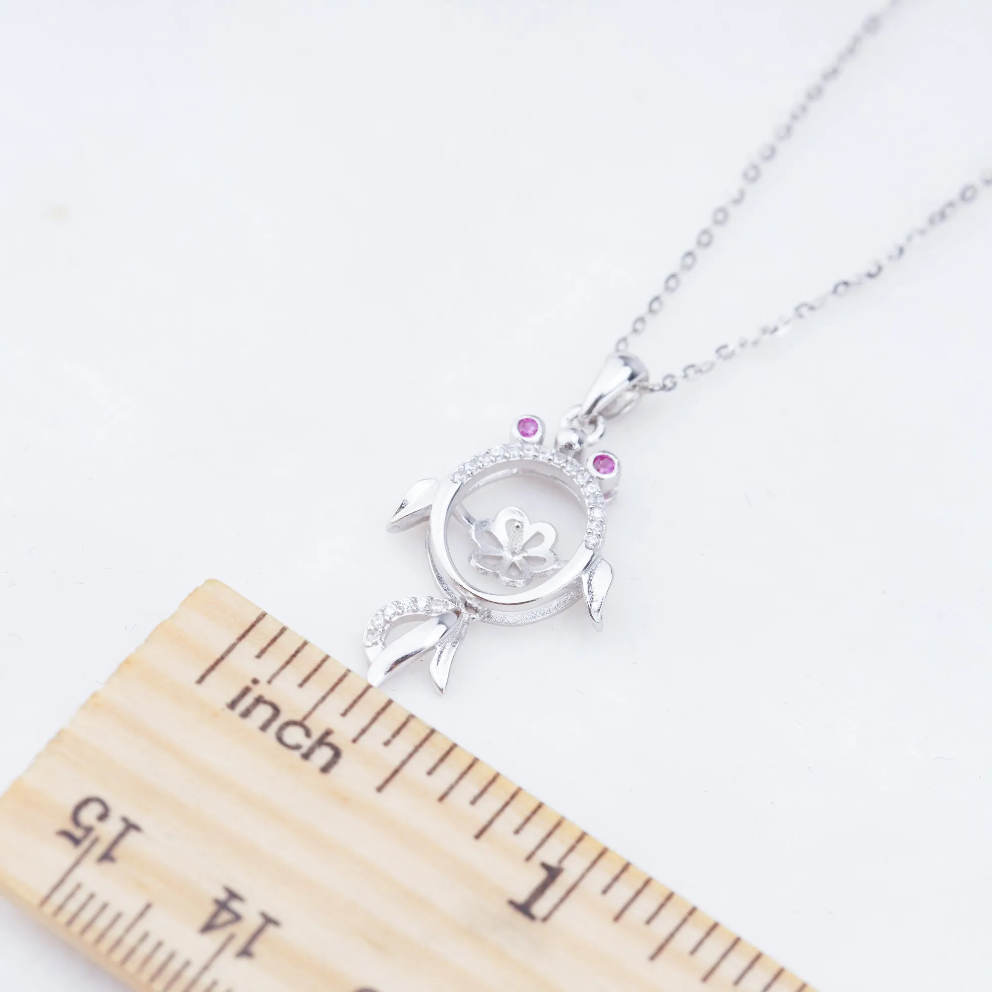 P011045 DIY 6-8mm Natural Freshwater pearl pendant accessory 925 sterling silver engagement jewelry necklace for women