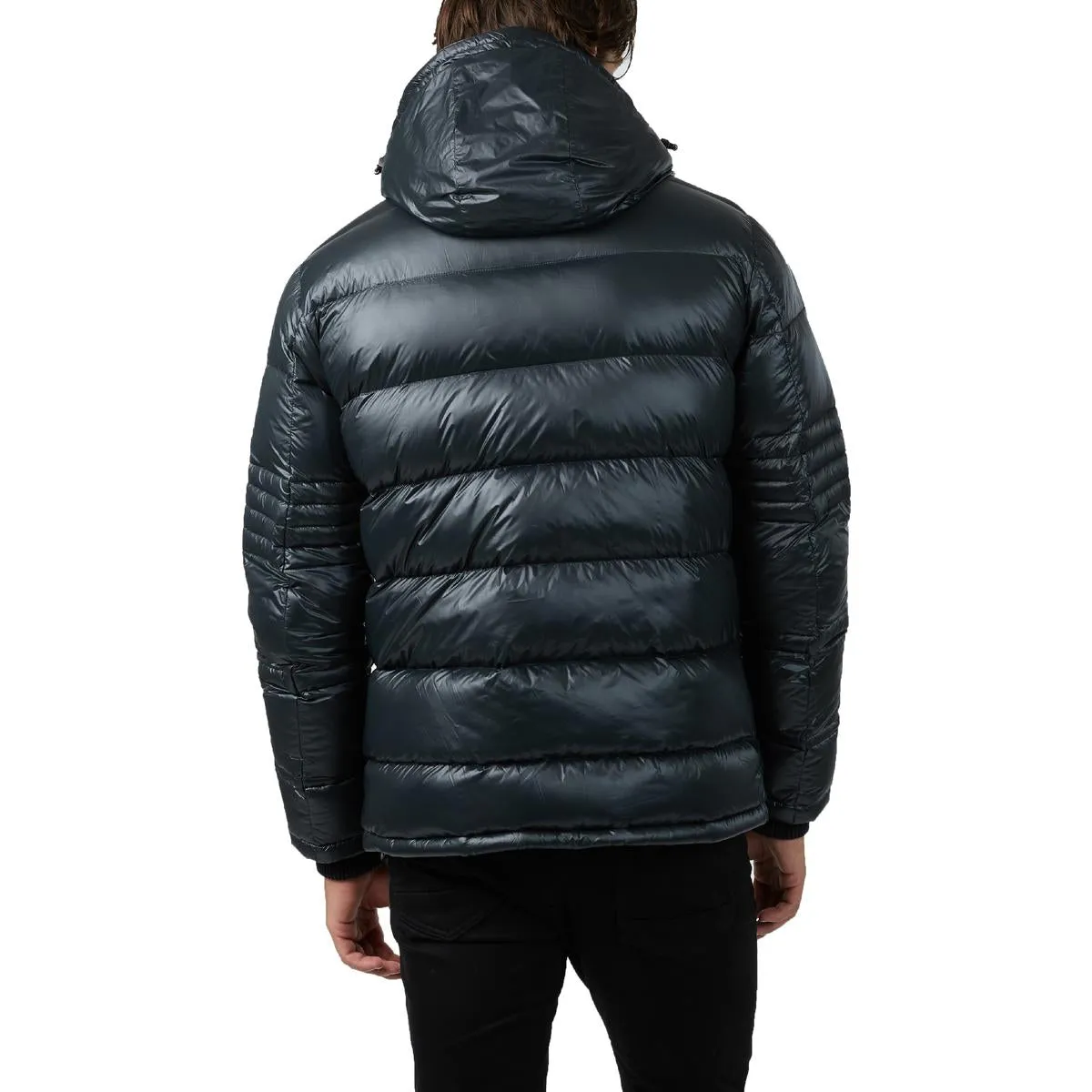 Pajar Mens Dorchester Puffer Jacket with Det Hood and Bib - BLACK