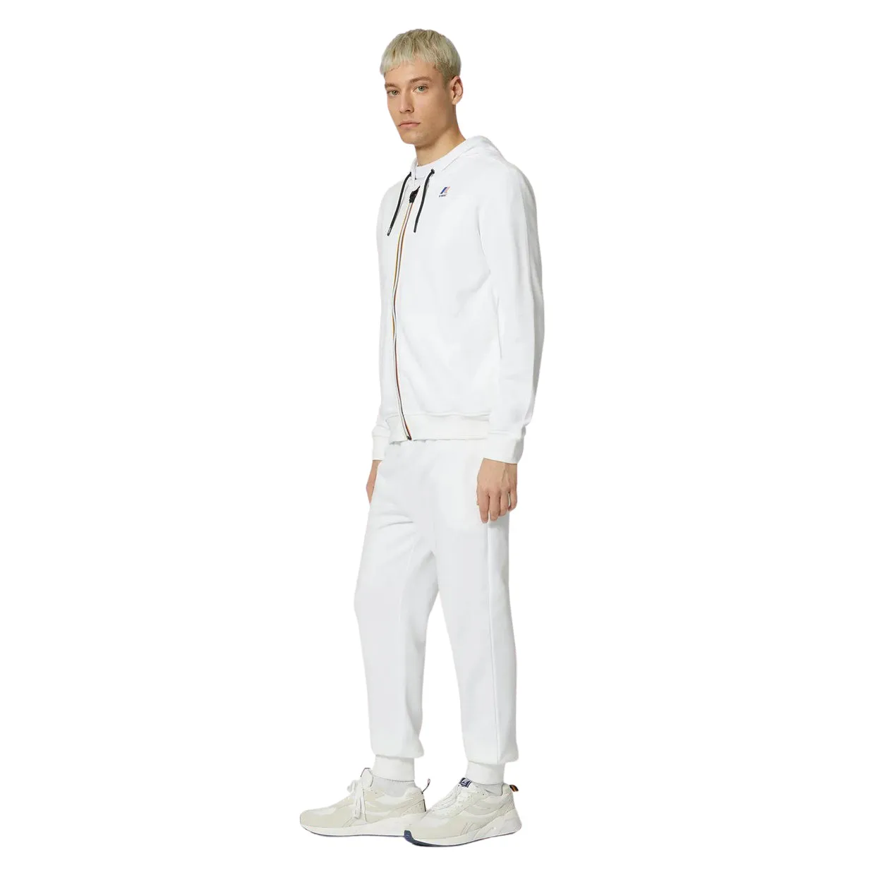 Pantaloni Uomo K-Way Le Vrai Bishop Poly Cotton Bianco