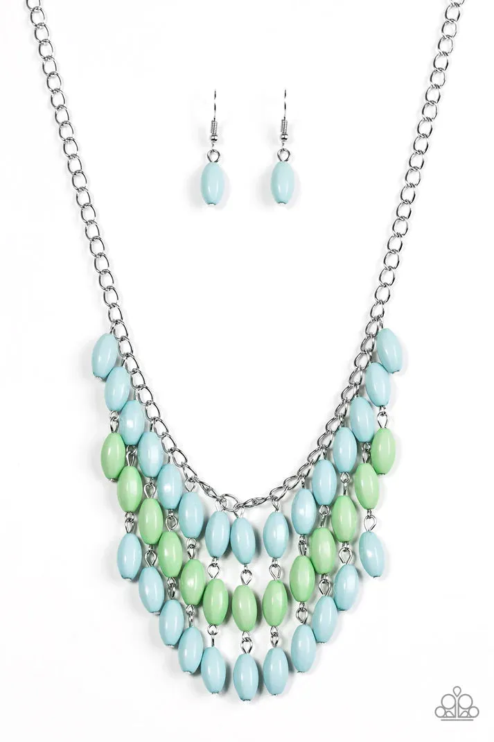 Paparazzi Accessories  - Delhi Diva #N283 Peg - Blue Necklace