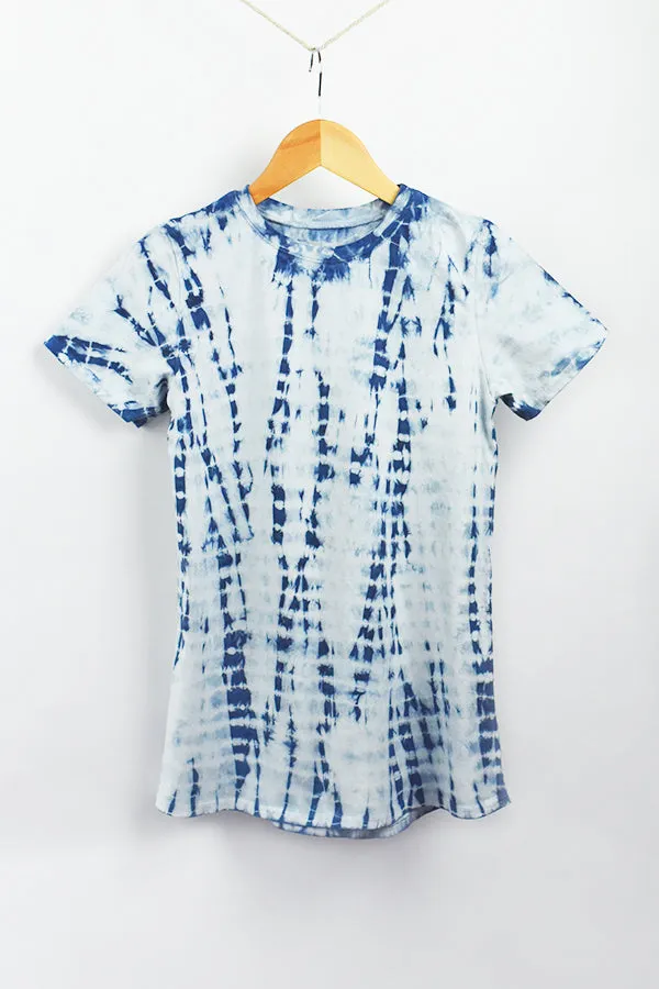 Plant-dyed Shibori Tee