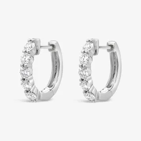 Prong Set 0.60CT Huggie Earrings