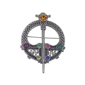 Rhodium plated Tara Brooch