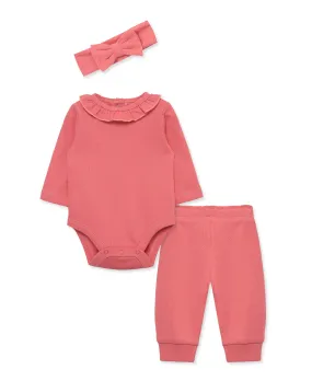 Rose Pointelle Bodysuit & Pant Set