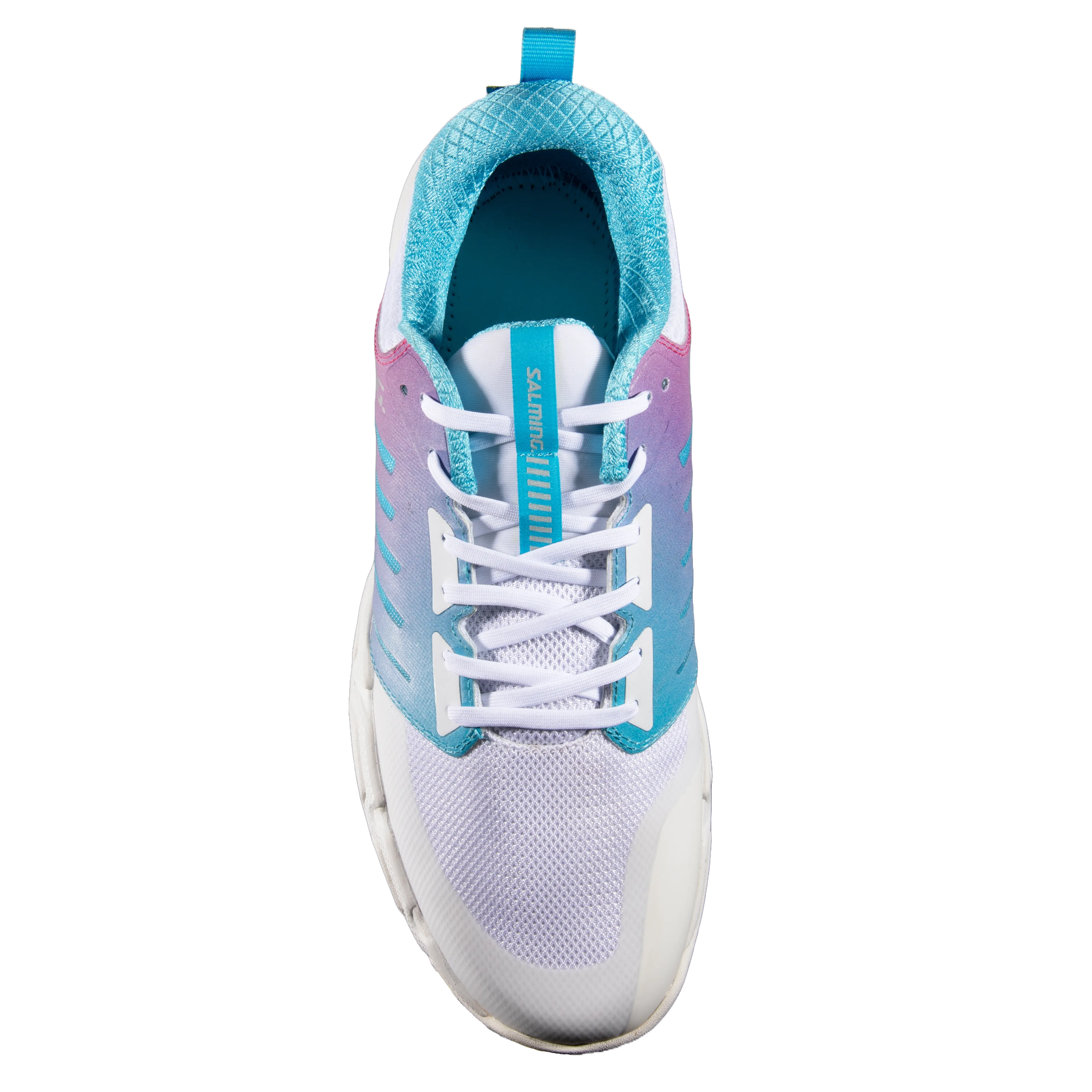 Salming Recoil Strike 2 White Cyan Unisex Court Shoe