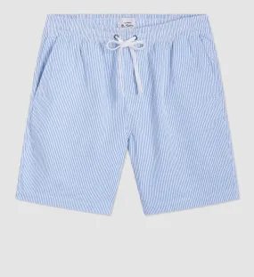 Seersucker Bengal Stripe Short - Light Blue