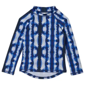 Shibori Long Sleeve Rash Guard Top UPF 50  for Kids