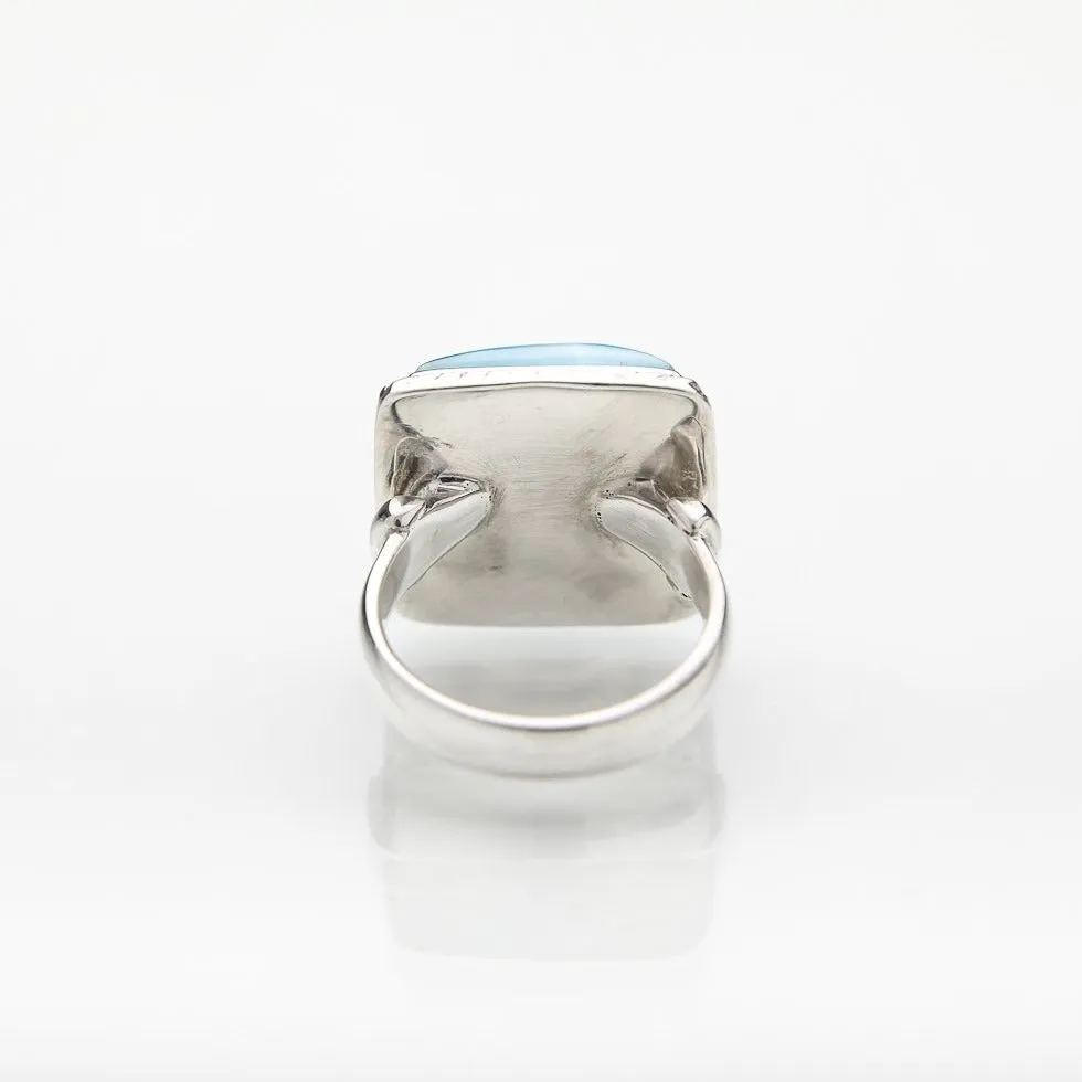 Square Larimar Ring Leia