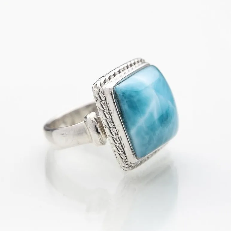 Square Larimar Ring Leia