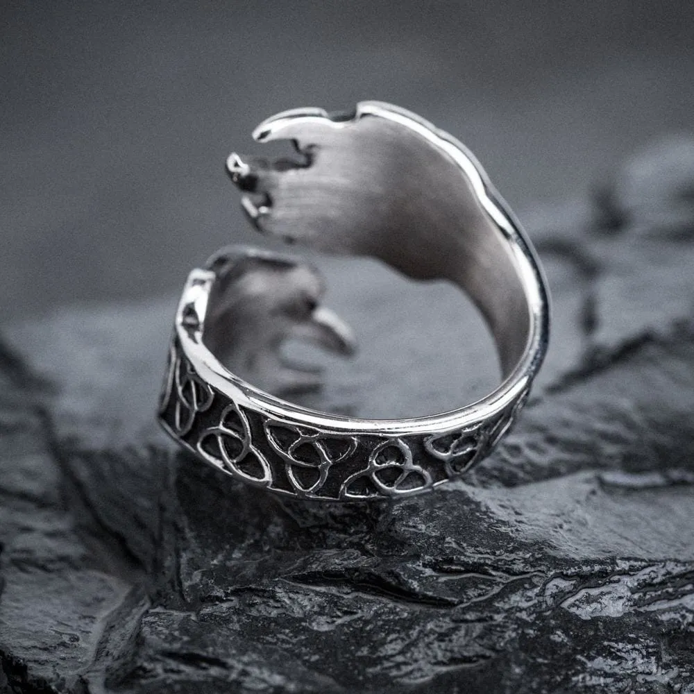 Stainless Steel Adjustable Bear Paw Ring