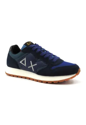 SUN68 Jaki Bicolor Sneaker Uomo Ottanio Navy Blue Z43114