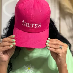 Taurus English Writing Baseball Hat