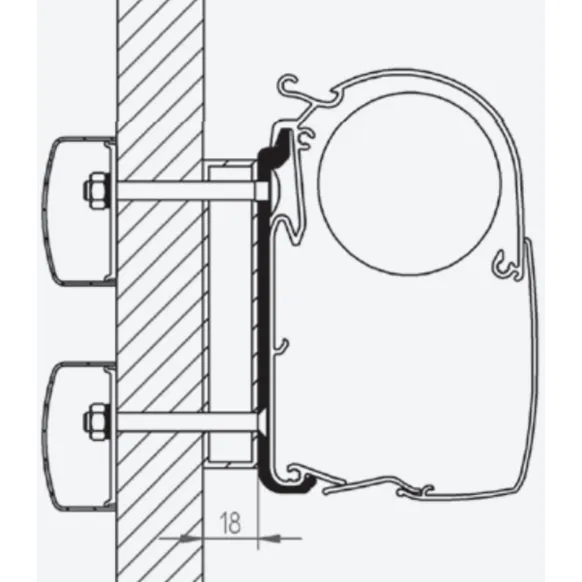 Thule Omnistor Dethleffs Globebus Awning Adapter