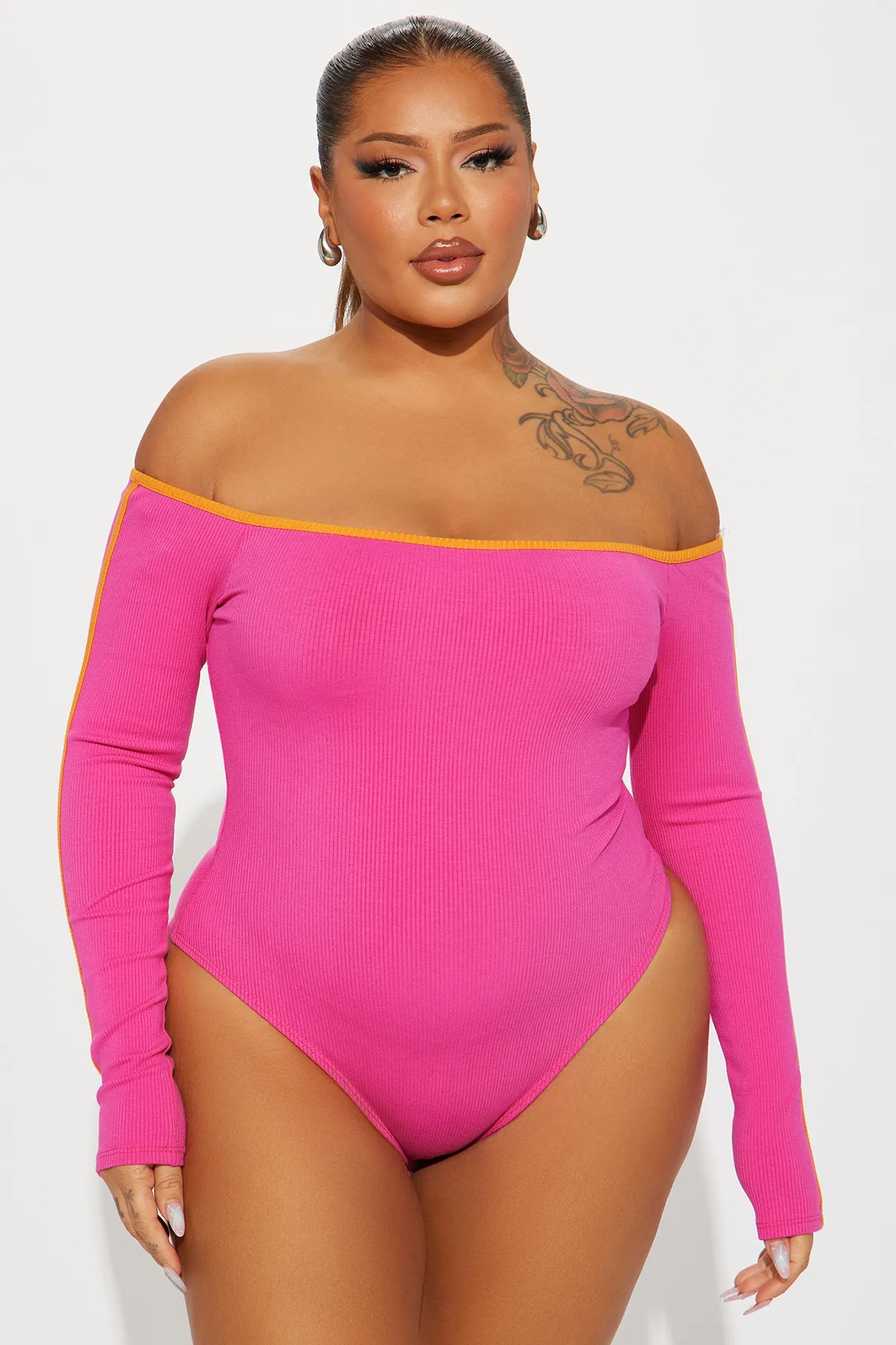 Tyla Snatched Bodysuit - Fuchsia/combo