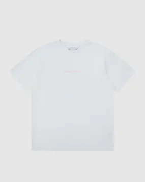 WHITE PINK LOGO T-SHIRT