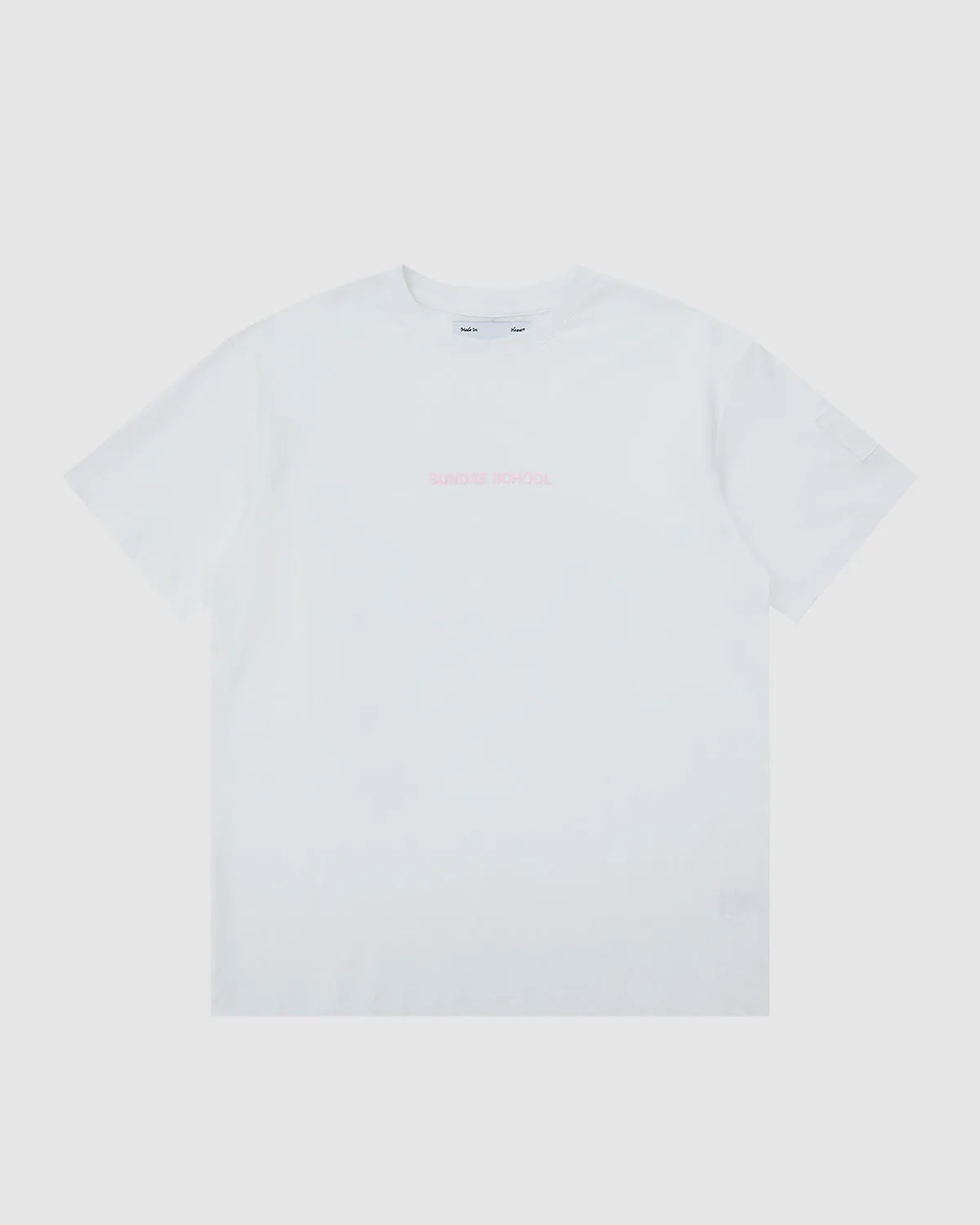 WHITE PINK LOGO T-SHIRT