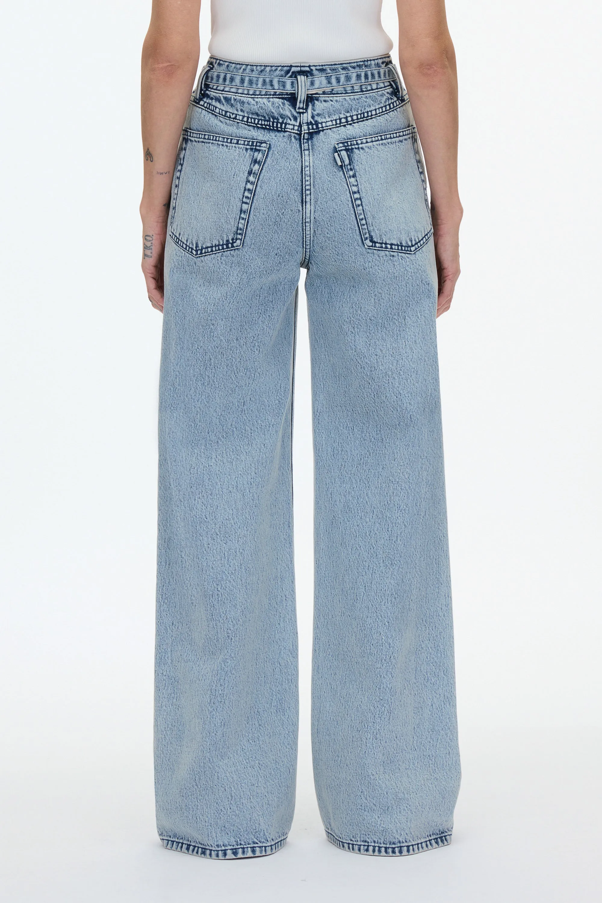 Wide Leg Belted Jean