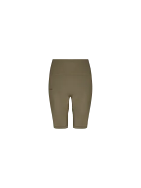 Women's Plant-Stretch Compressive Cycle Shorts—Soil Brown