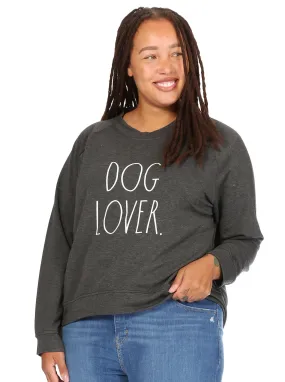 Women's "DOG LOVER" Plus Size Studio Raglan Pullover Sweatshirt